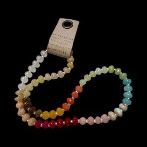 Anthropologie Multicolor Beaded Stone Necklace